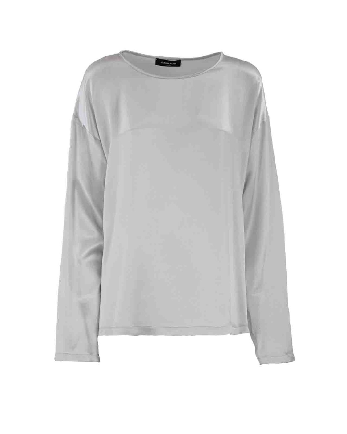 shop FABIANA FILIPPI  T-shirt: Fabiana Filippi top in seta.
Manica lunga.
Tessuto in raso di seta.
Girocollo.
Tessuto: 100% Seta.
Fabbricato in Italia.. TPD264F222D645-8181 number 6025657